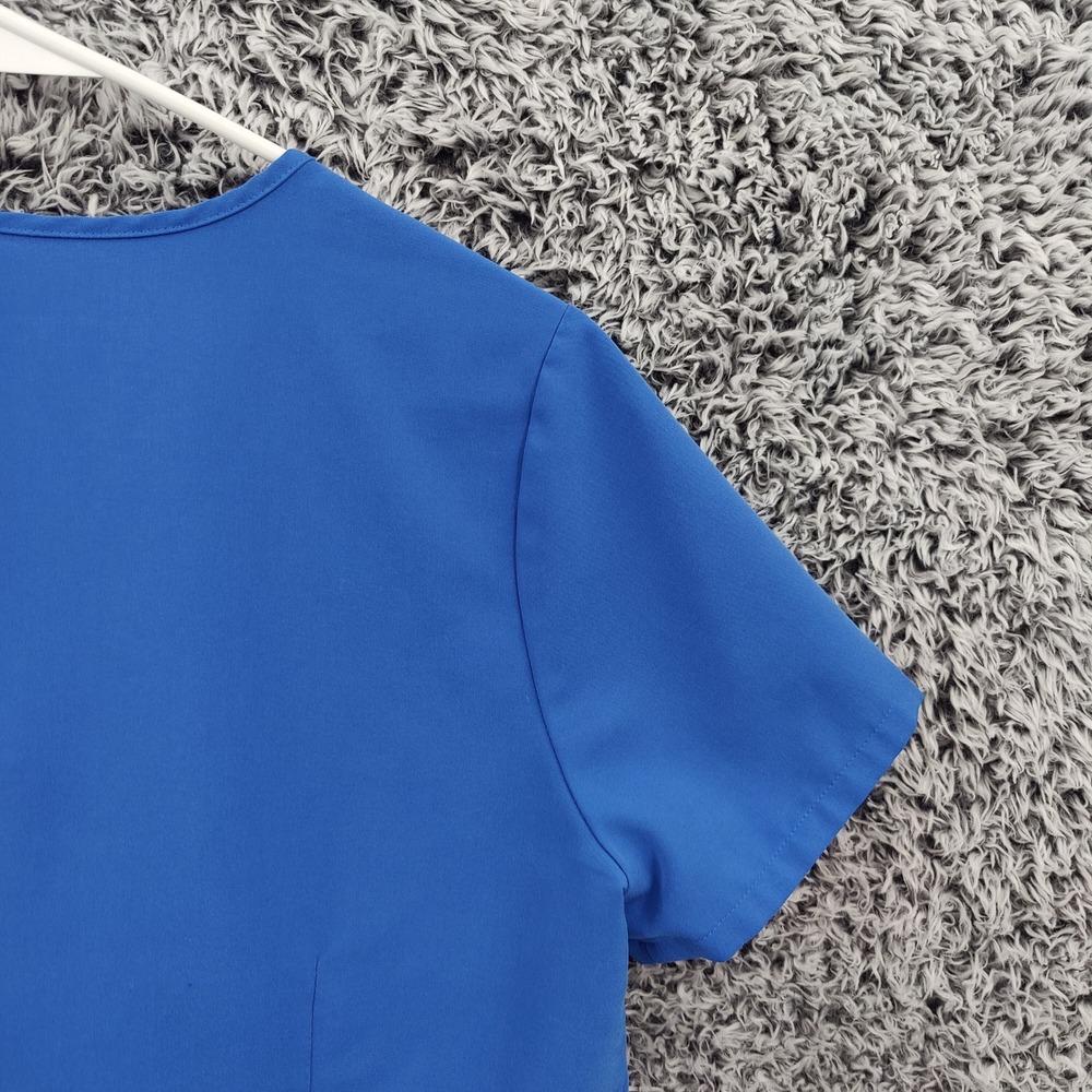 FIGS Womens Medleisure Professional Casma Healthcare Tech Scrub Top S Blue VNeck - Picture 12 of 16